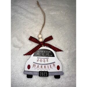Just Married 2025 Car Ornament Wedding Keepsake Gift Mr. &‎ Mrs. Present